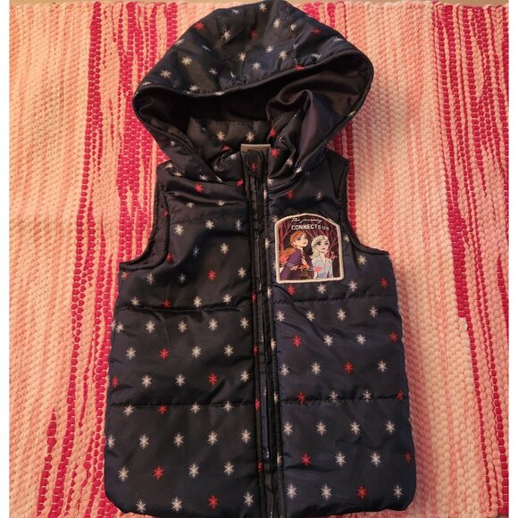 Disney Frozen Girls Puffer Vest Size 2T - Picture 1 of 3